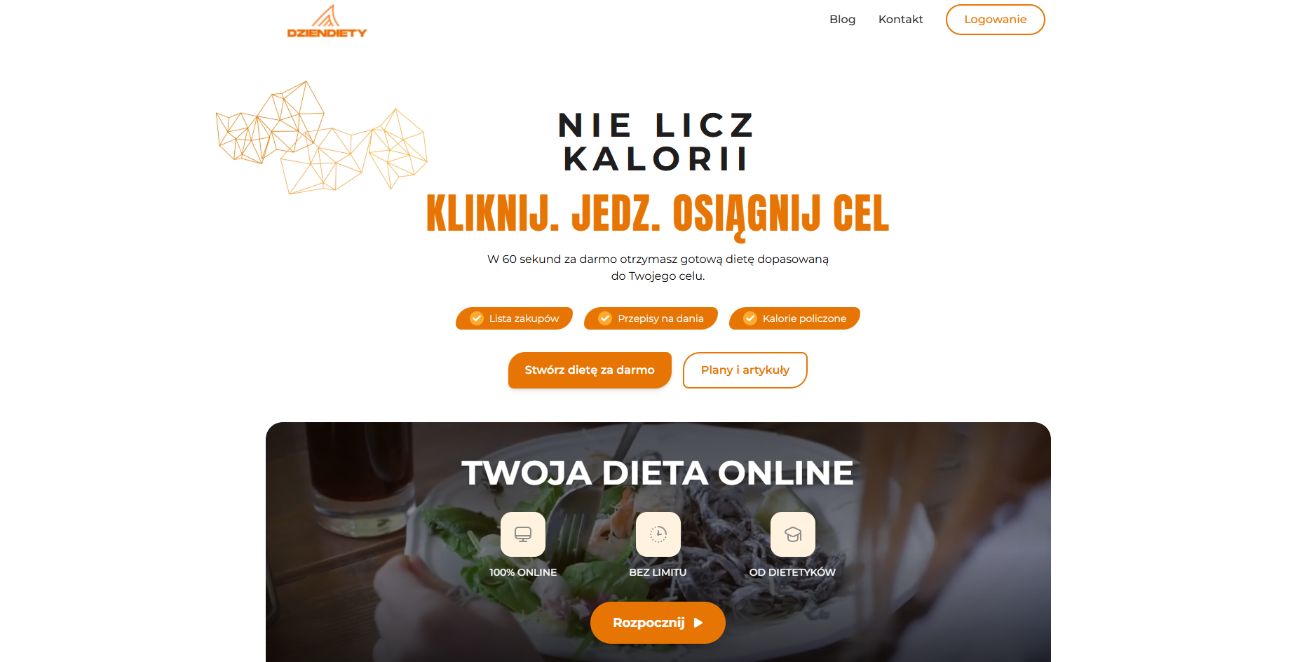 Dieta online - strona główna Dzien Diety z ofertą planów żywieniowych